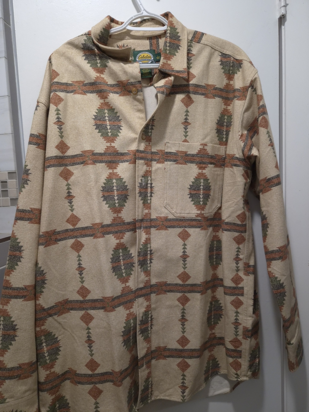 Cabela's Men's Beige Southwestern Print Jacket
